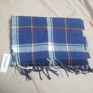 Old Navy Navy Plaid Scarf